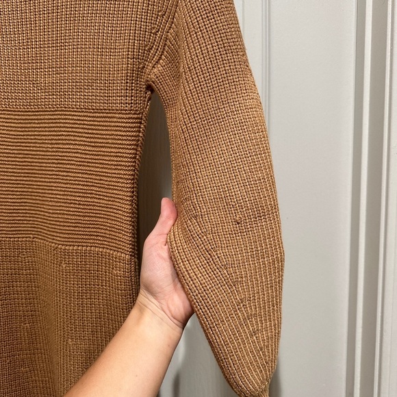 STAUD Marylebone Sweater Dress in Camel - Picture 13 of 14